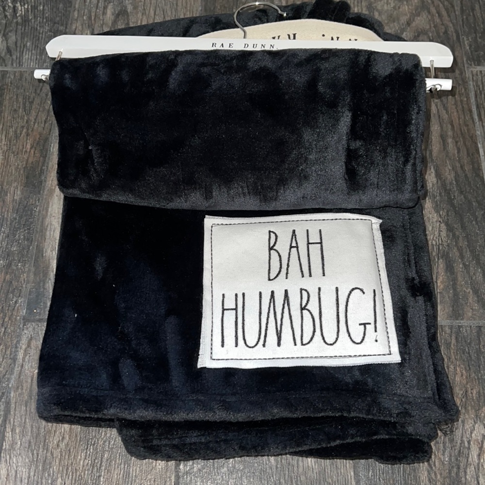 RAE DUNN BAH HUMBUG! Blanket